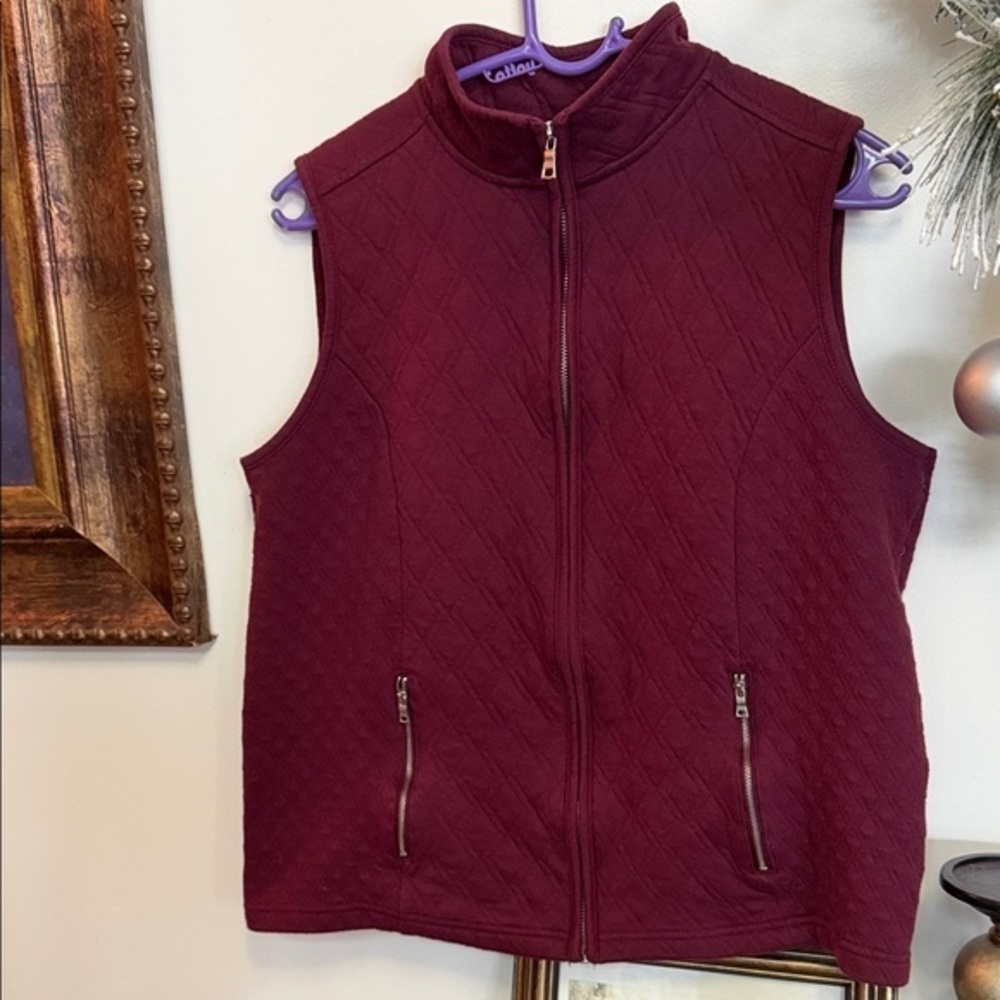Croft & Barrow Women's Maroon Quilted Vest